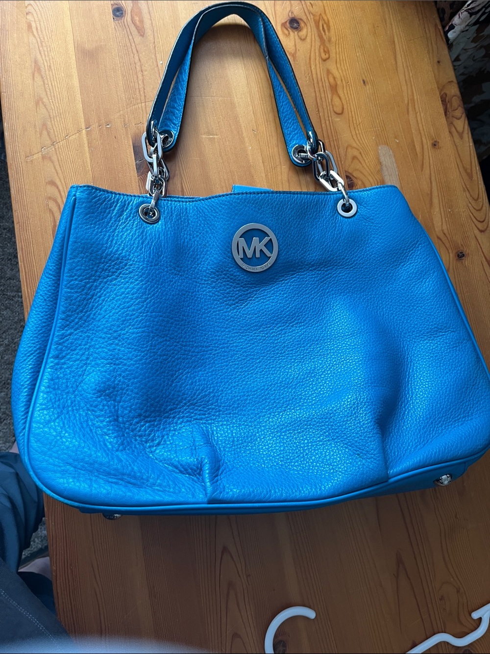 Michael Kors Blue Leather Bag